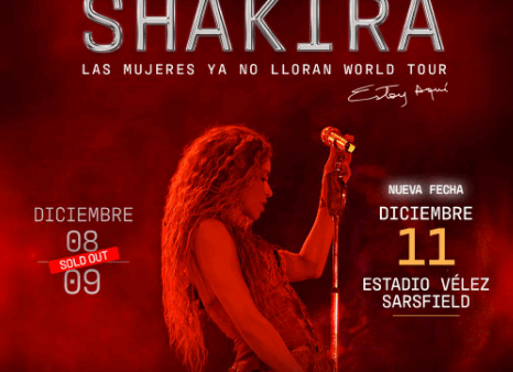 SHAKIRA - ESTADIO VELEZ SARSFIELD